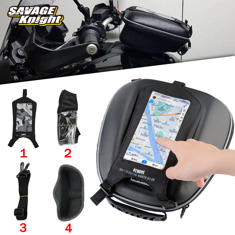 

GPS Motorcycle Fuel Tank Bag For Trident 660 Street Triple 765 1200 Tiger Sport 1200 660 850 900 Rally Racing Saddle Luggage Box