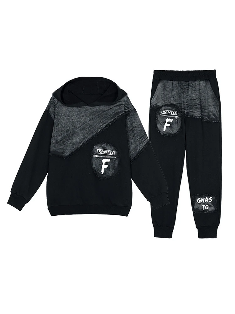 Осень 2022 модная Корейская уличная одежда Max LuLu Женские топы и брюки Женский