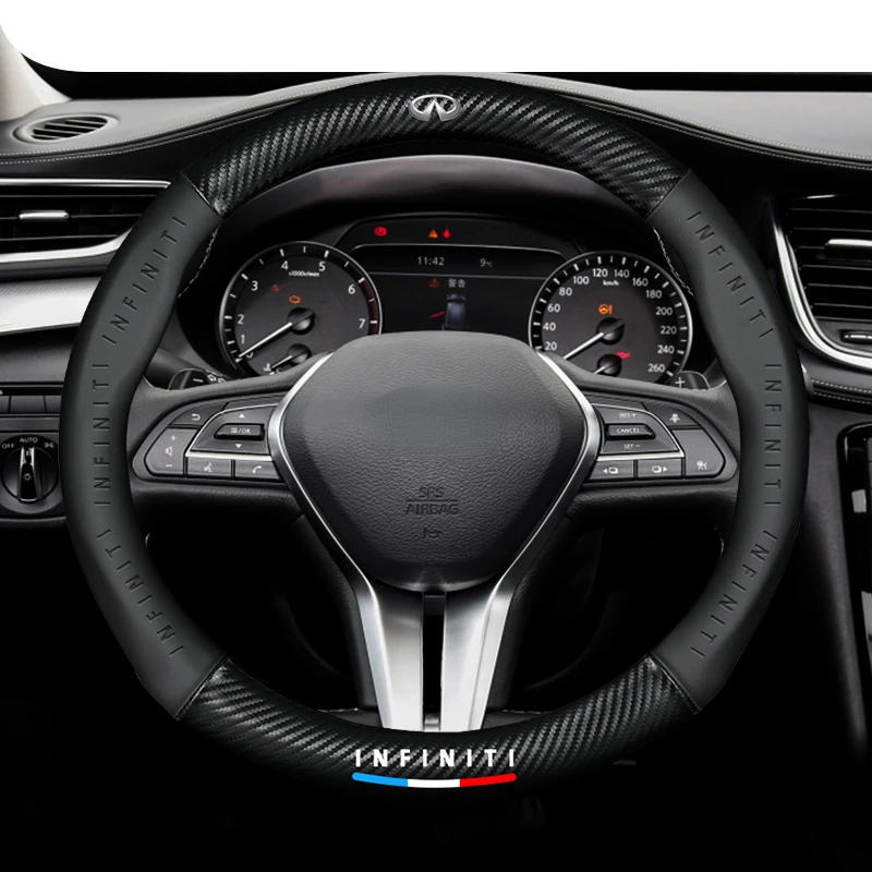 

For Infiniti G M Series Q50 Fx35 G37 Q60 Q30 Q70 QX30 QX50 QX60 QX55 QX70 QX80 EX JX FX QX Steering Wheel Cover Car Accessories