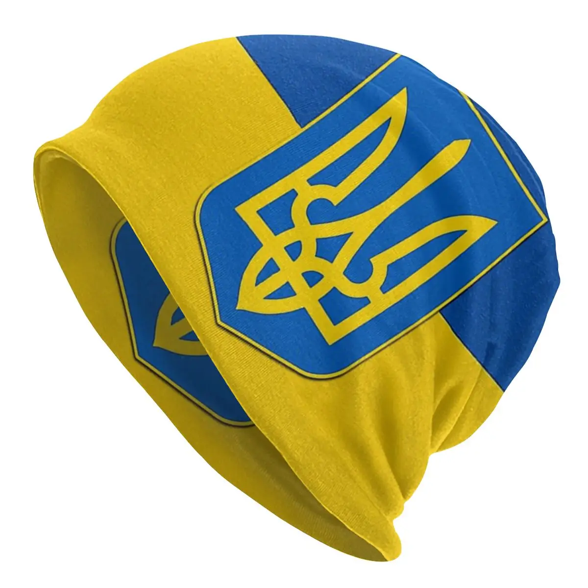 Flag Of Ukraine Washed Warm Bonnet Cycling Casual Beanies Protection Men Women Hats