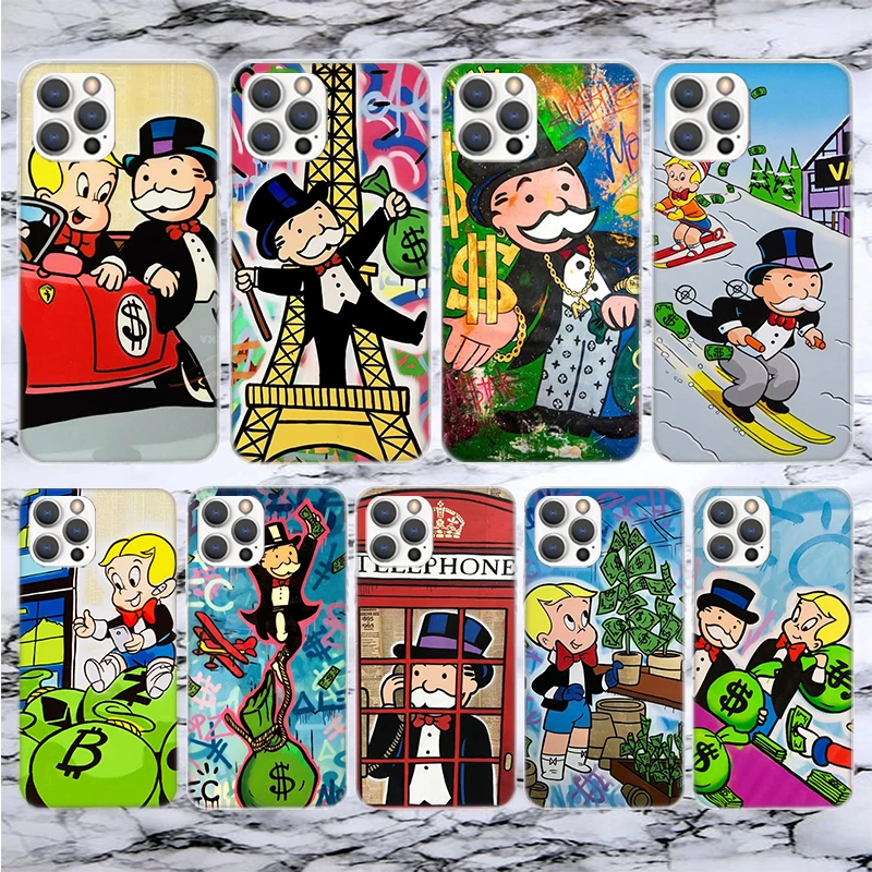 Мягкий чехол для телефона с изображением доллара iPhone 14 13 12 Mini 11 Pro Max 15 + X XR XS 7 Plus 8 6S