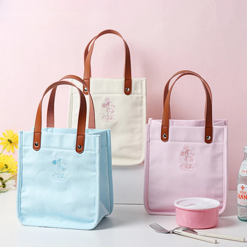 

Disney Anime Figure Mickey Mouse Lunch Bag Cartoon Cute Lunch Box Bag Insulated Cooler Bag Handbags Kids Toys Christmas Gifts