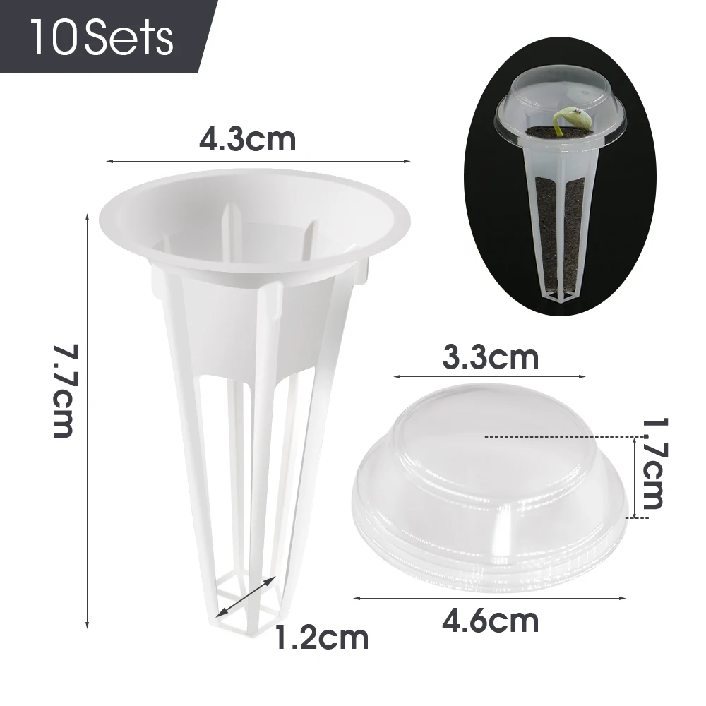 

4,3x7,9 см круглые однотонные посадочные корзины для гидропоники, система выращивания растений в помещении, горшки для выращивания в горшках, чашки