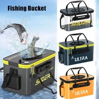 portable fishing bag foldable fishing bucket live fish box camping water container pan basin fish gear tool tackle storage bag