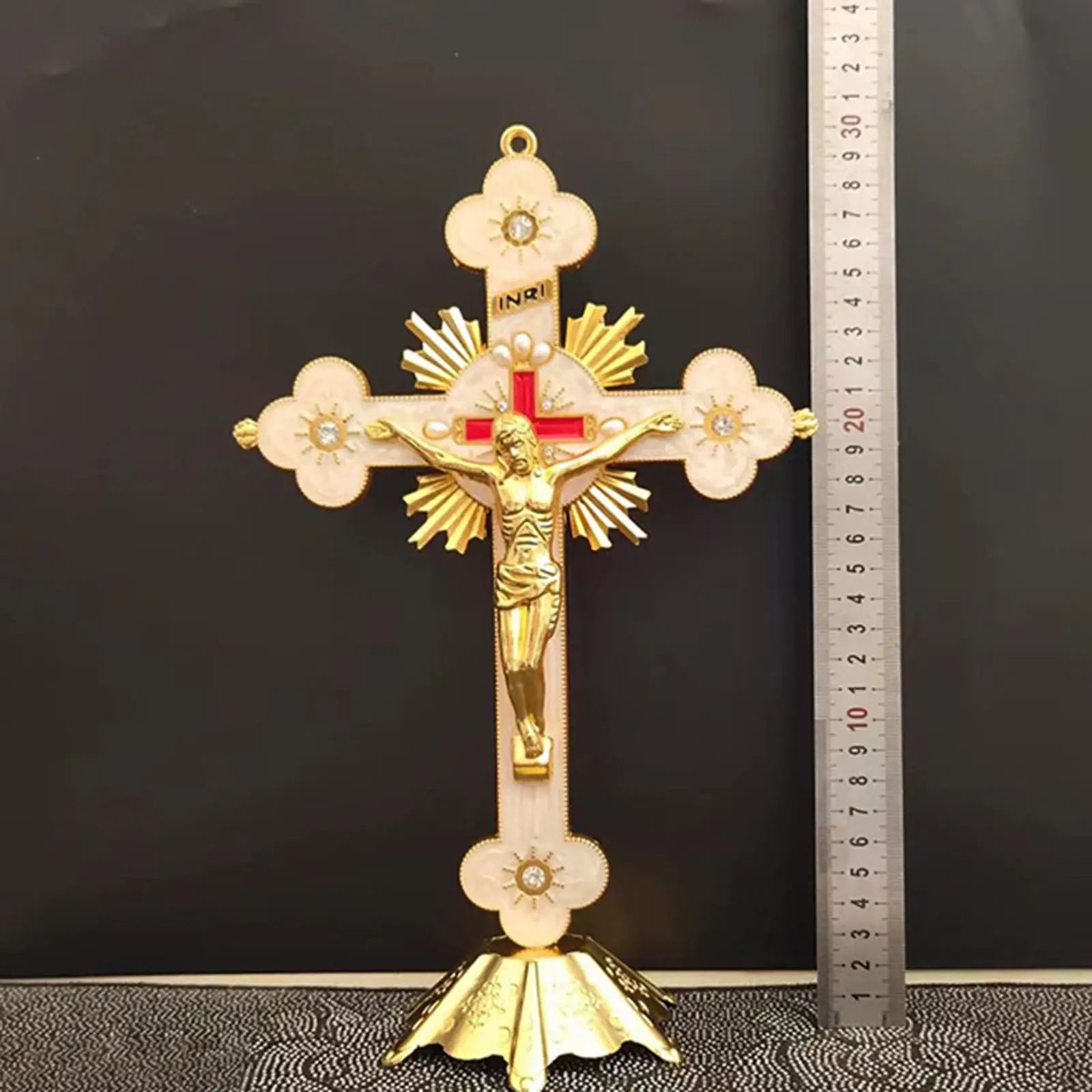 

Standing Crucifix, Table Cross, Crucifix with Stand, Jesus Crucifix for Altar, Home Decor, Tabletop Decoration