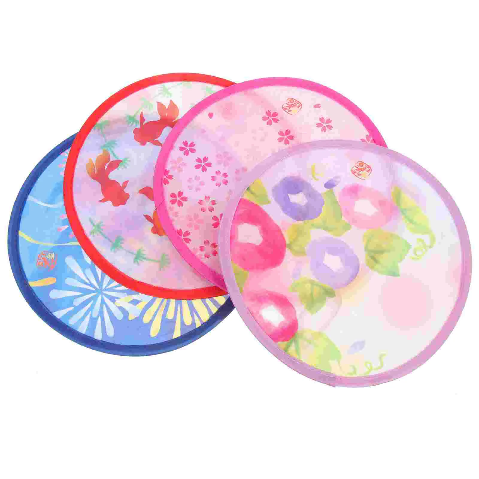 

Kids Fan Woman Traditional Style Round Performance Retro Hand Circular Dancing Mini Held