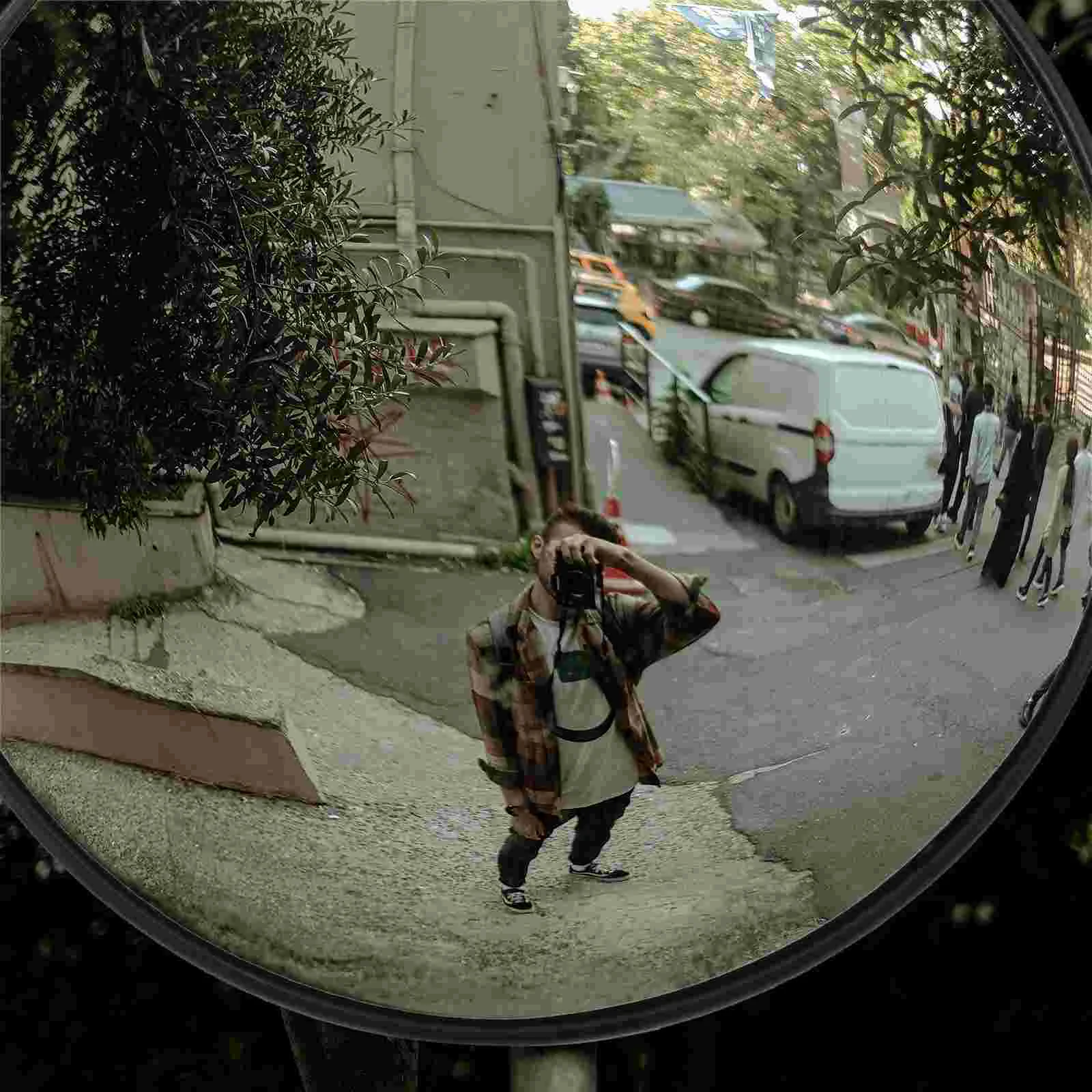 Широкоугольное защитное зеркало гаражное угловое для помощи при парковке