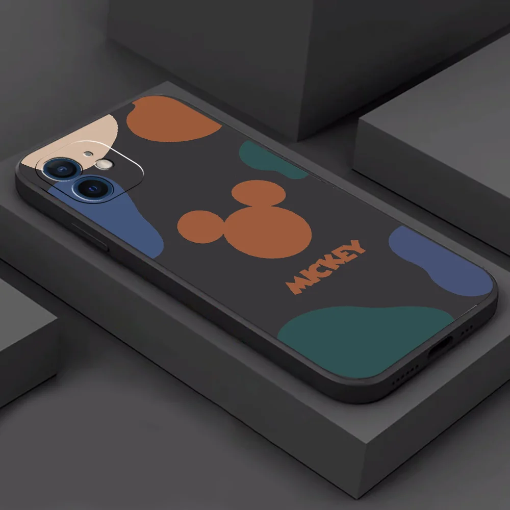 Силиконовый чехол с логотипом Микки Мауса Для iPhone 11 12 13 Pro Max Mini X XS XR MAX SE 2020 6 7 8 Plus |