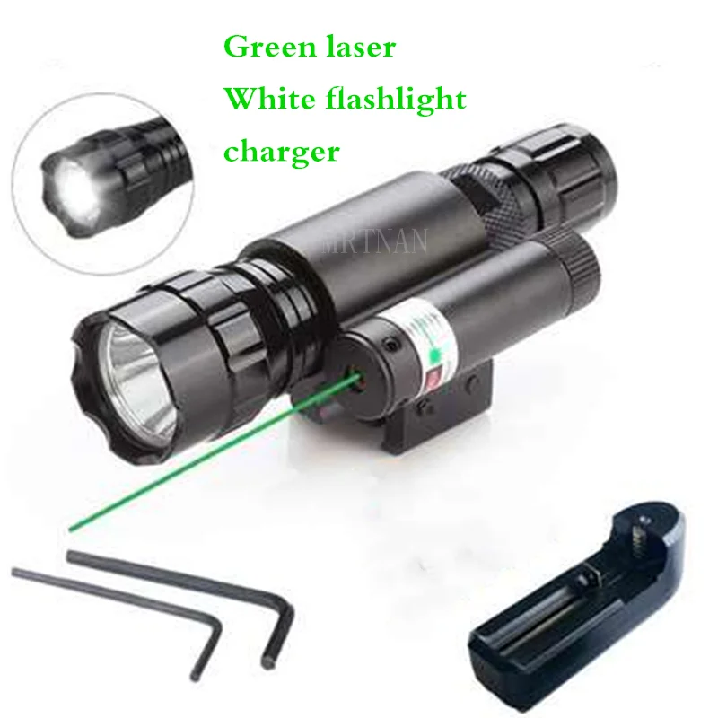 

Tactical Flashlight Laser Combo Portable Red and Green Laser Sight for Outdoor Hunting Shooting Equipment 2021