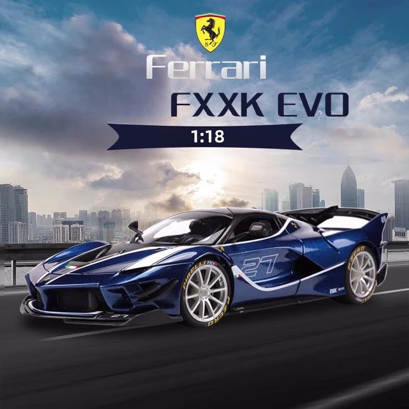 Оригинальный бутик Bburago в масштабе 1:18 Ferrari FXXK EVO 2 двери открывается назад алай