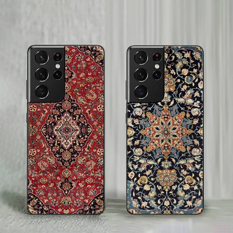 

persian rug art pattern Phone Case For Samsung galaxy A S note 10 12 20 32 40 50 51 52 70 71 72 21 fe s ultra plus