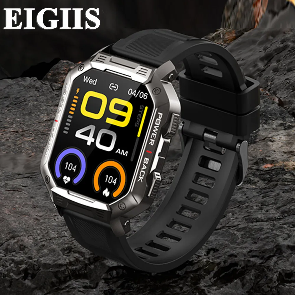 

EIGIIS Smart Watch Men Bluetooth Call Outdoor Sport Smartwatch Full touch Fitness Tracker Blood pressure Smart Clock Men 2022