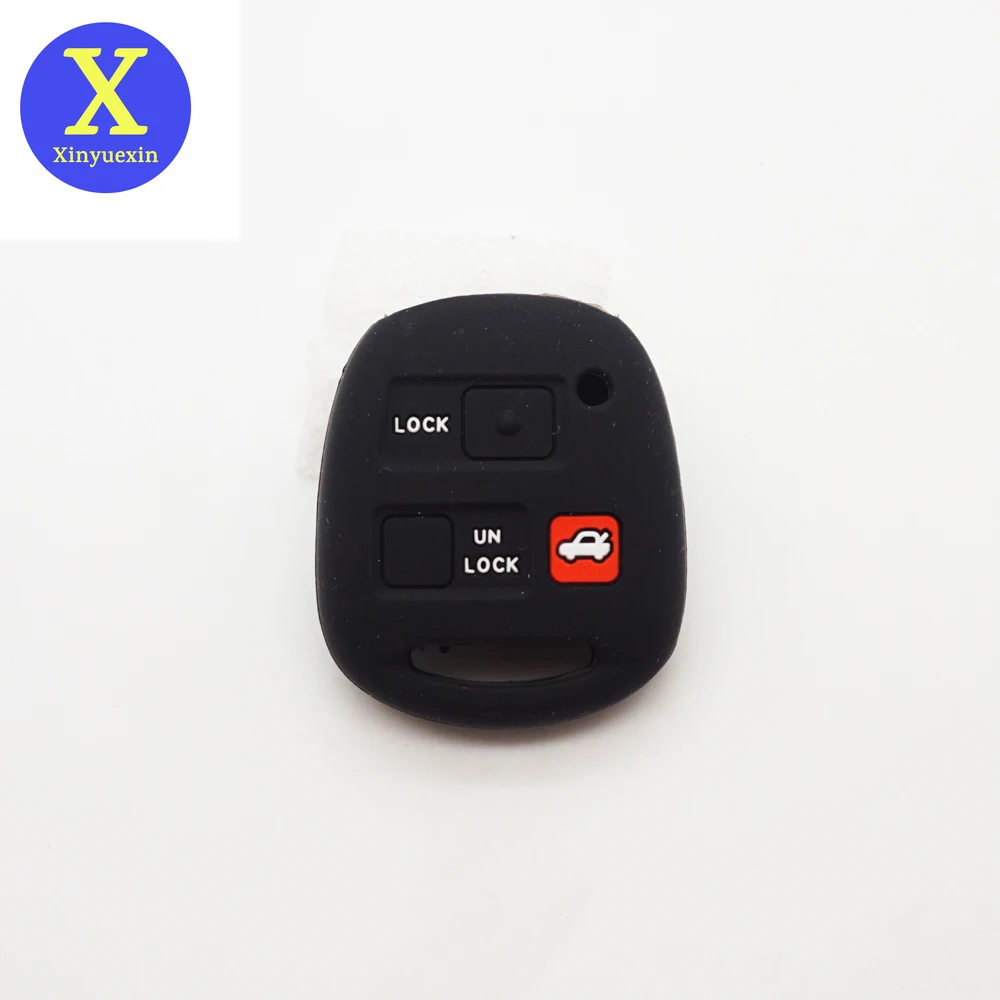 

Xinyuexin Silicone Car Key Shell 3 Button Remote Case for Toyota Yaris Camry Corolla for Lexus Es Rx Is Lx IS200 RX300 ES300