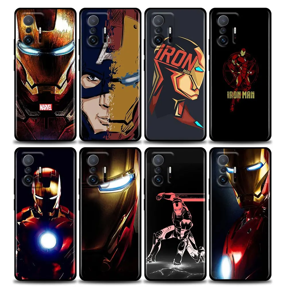 

Phone Case for Xiaomi Mi 12 12X 11i 11 11X 11T Poco X3 NFC M3 Pro F3 GT M4 Case Soft Silicone Cover Marvel COOL Heros iron man