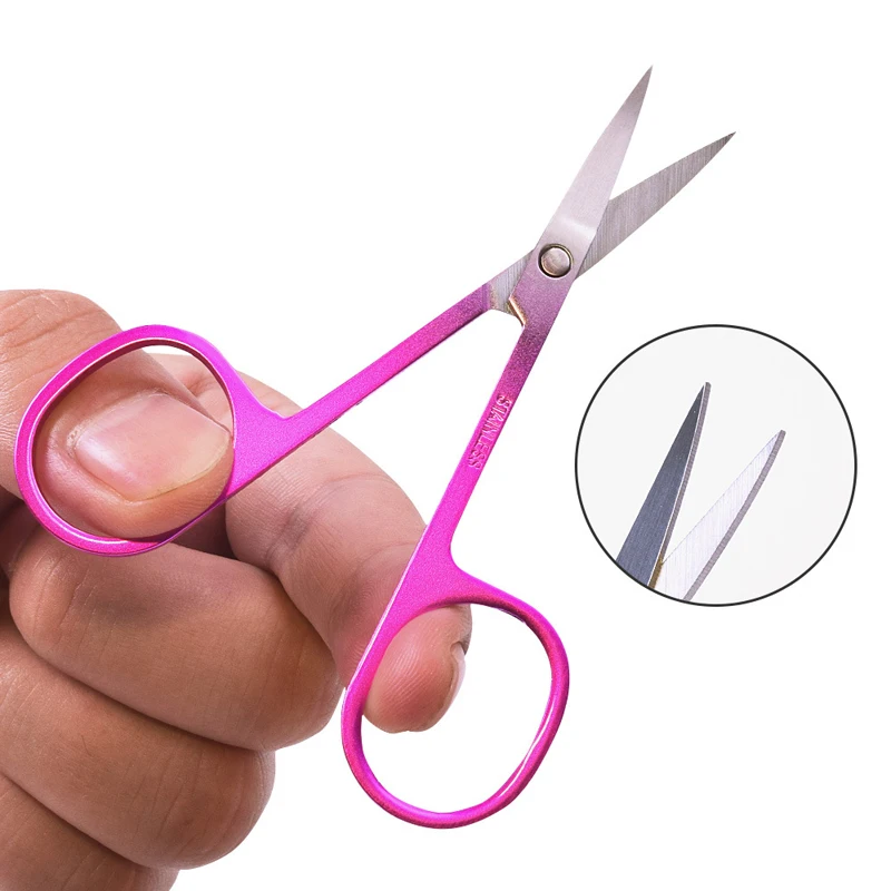 

Sdotter Durable Stainless Steel Nail Tools Eyebrow Nose Hair Scissors Cut Manicure Facial Trimming Tweezer Makeup Beauty Tattoo