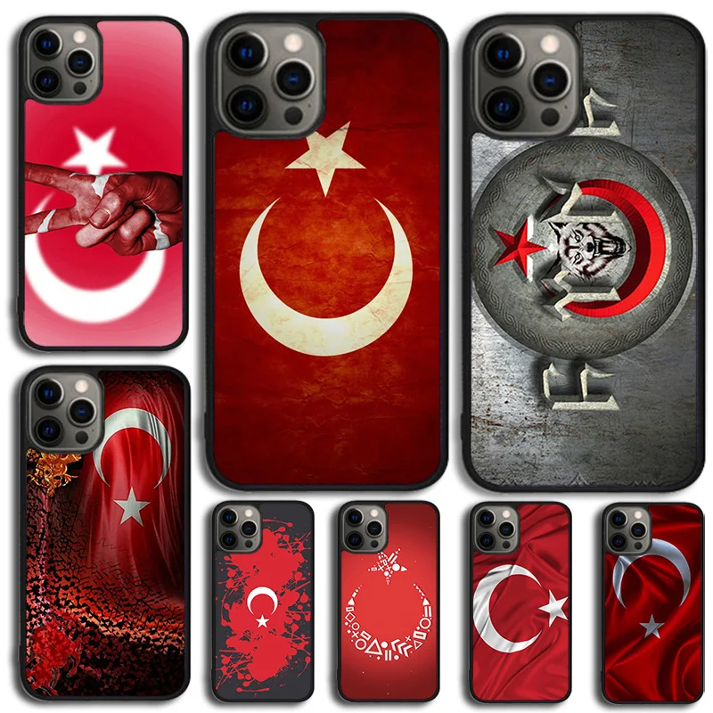 Турецкий флаг чехол для телефона iPhone 16 15 14 13 12 Mini 11 Pro Max Plus X XS XR