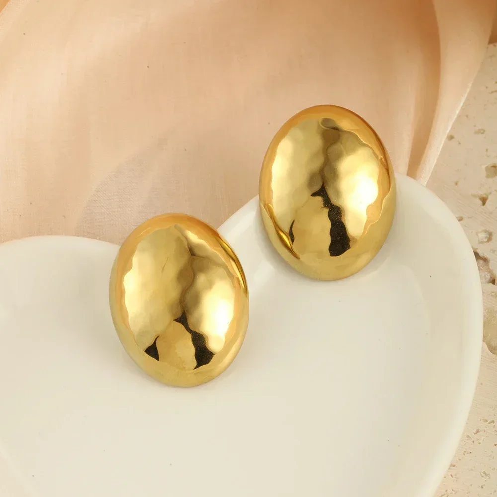 Преувеличенные женские серьги с цветочным галстуком-бабочкой из нержавеющей