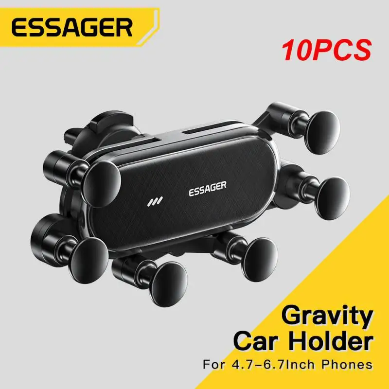 

10PCS Essager Car Phone Holder Six Points Gravity Air Vent Clip GPS Mount Stand For Phone Portable Car Holder Car Accessories
