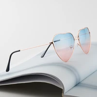 2022 ladies heart shaped candy sunglasses metal women brand designer fashion rimless love glasses ray men sun glasses