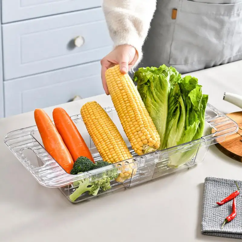 

Kitchen Rack Drainier Transparent White Quick Water Filtration Free Adjustment With Drain Hole Drain Water Storage Retractable