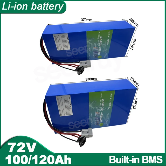 SEENRUY 72V 100AH 120AH Li-ion Lithium Polymer Battery Perfect For 7200W 8500W E-bike Electric Cars Bicycle Scooter Vehicle 2