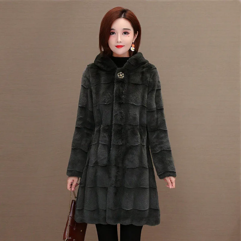 Enlarge Surprise Price Women Jacket Overcoat Female Fur Mink Fur Thick Winter High Street Other Slim Real Fur Female Fur Coat