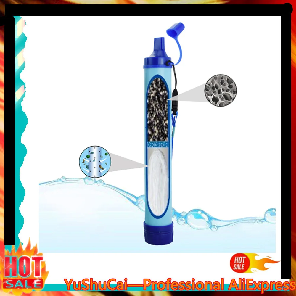 

Outdoor wild life emergency direct drinking water filtering tool Disinfection individual water purifier Portable filter straw