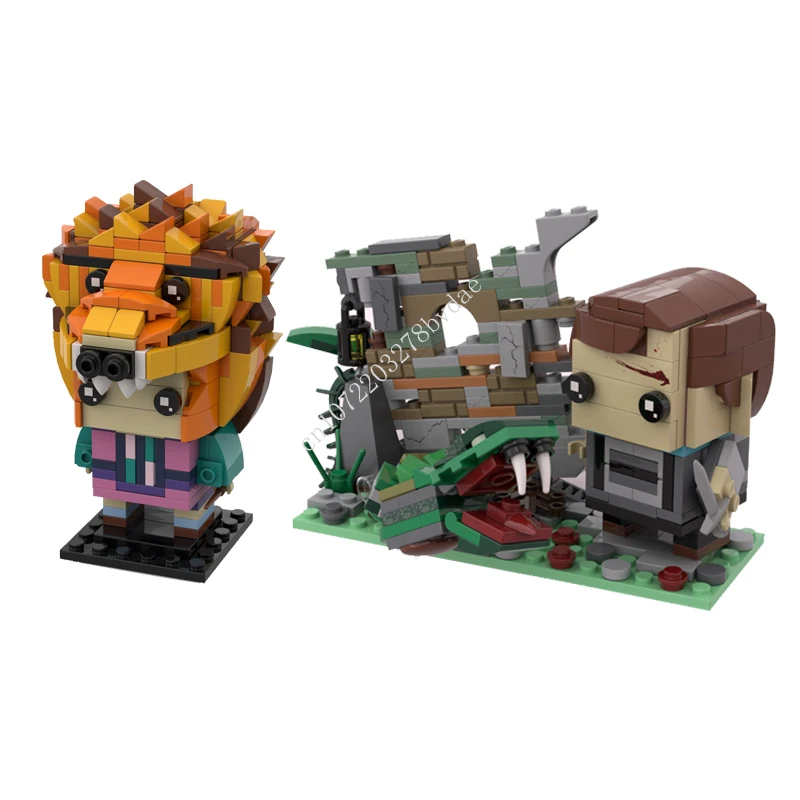 

Игрушки для детей: знаменитые фильмы MOC, персонажи Луны, луна, лавгут и Вилль, длинное дно, кирпичная головка, строительные блоки, Мультяшные анимские фигурки, подарок для детей