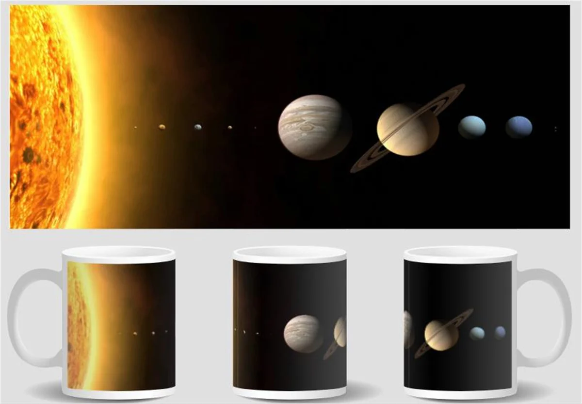 

Mars Mugs Galaxy Space Planet Astronaut Cups Explore Universe Mugen Heat Color Changing Coffeeware Teaware Drinkware Tableware