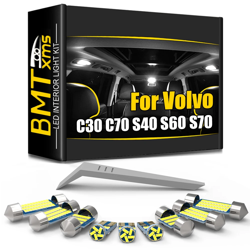 

BMTxms For Volvo C30 C70 S40 S60 S70 S80 S90 V50 V60 V70 V90 XC60 70 90 Canbus Vehicle LED Interior Map Dome Trunk Light Kit
