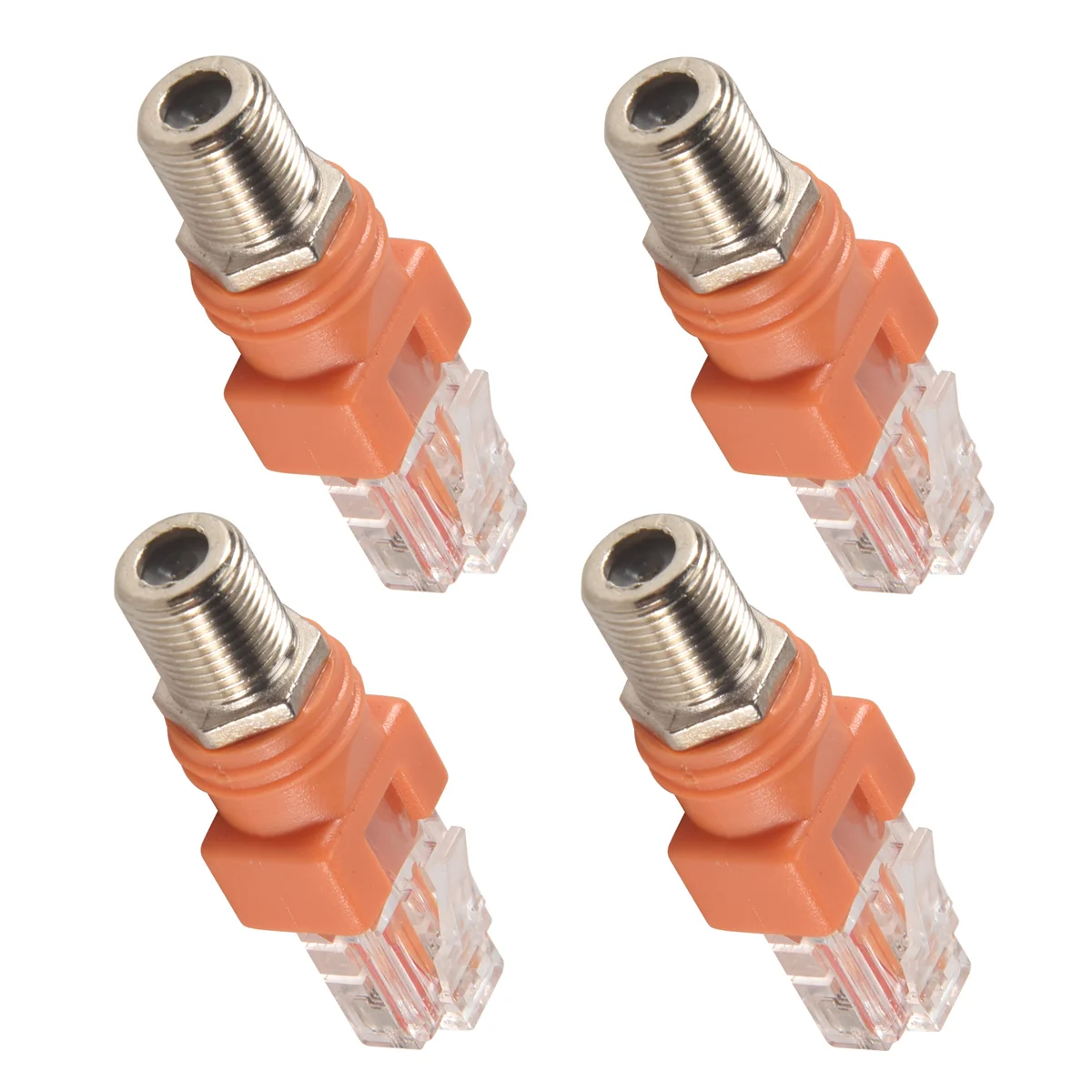 Коаксиальный адаптер Ethernet 4-комплектный преобразователь коаксиального RF F мама