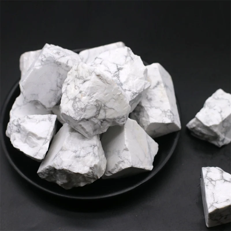 

500g Natural Howlite Crystal Rough Stone Raw Gemstoness Mineral Specimen Yoga Chakra Irregular Reiki Healing