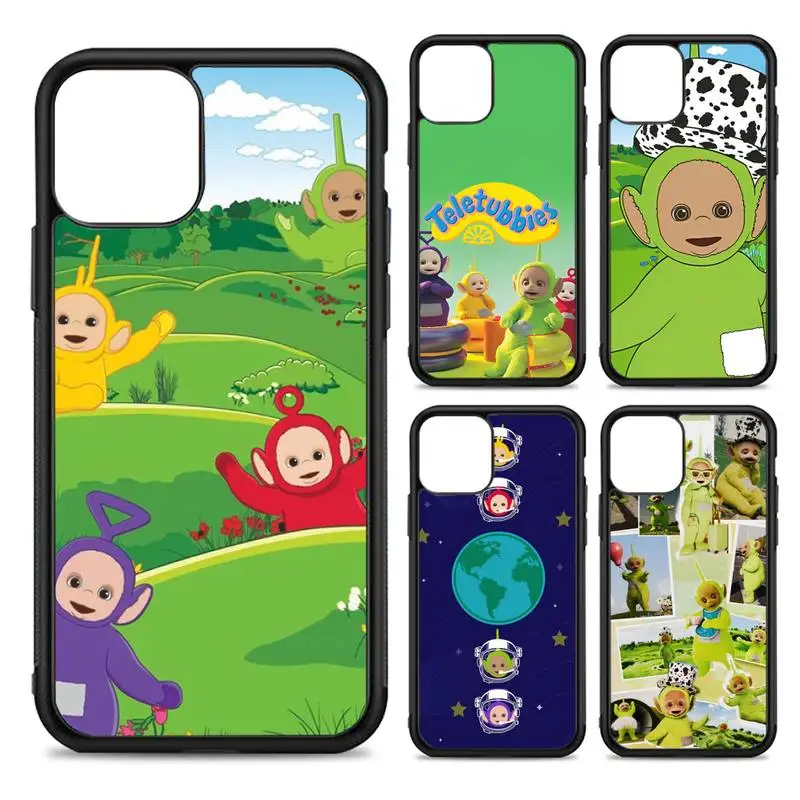 

Cute Teletubbies Phone Case Silicone PC+TPU Case for iPhone 11 12 13 Pro Max 8 7 6 Plus X SE XR Hard Fundas