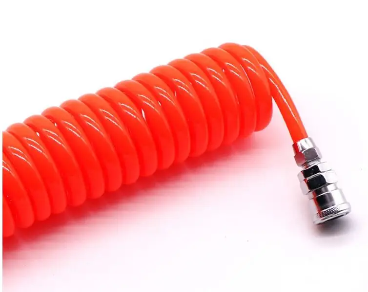 Ksol 6 мм x 4 мм пневматический шланг пу. шланг компрессор pu re-coil. телескопическая пружина. трубка пружина. шланг компрессор pu re-coil.