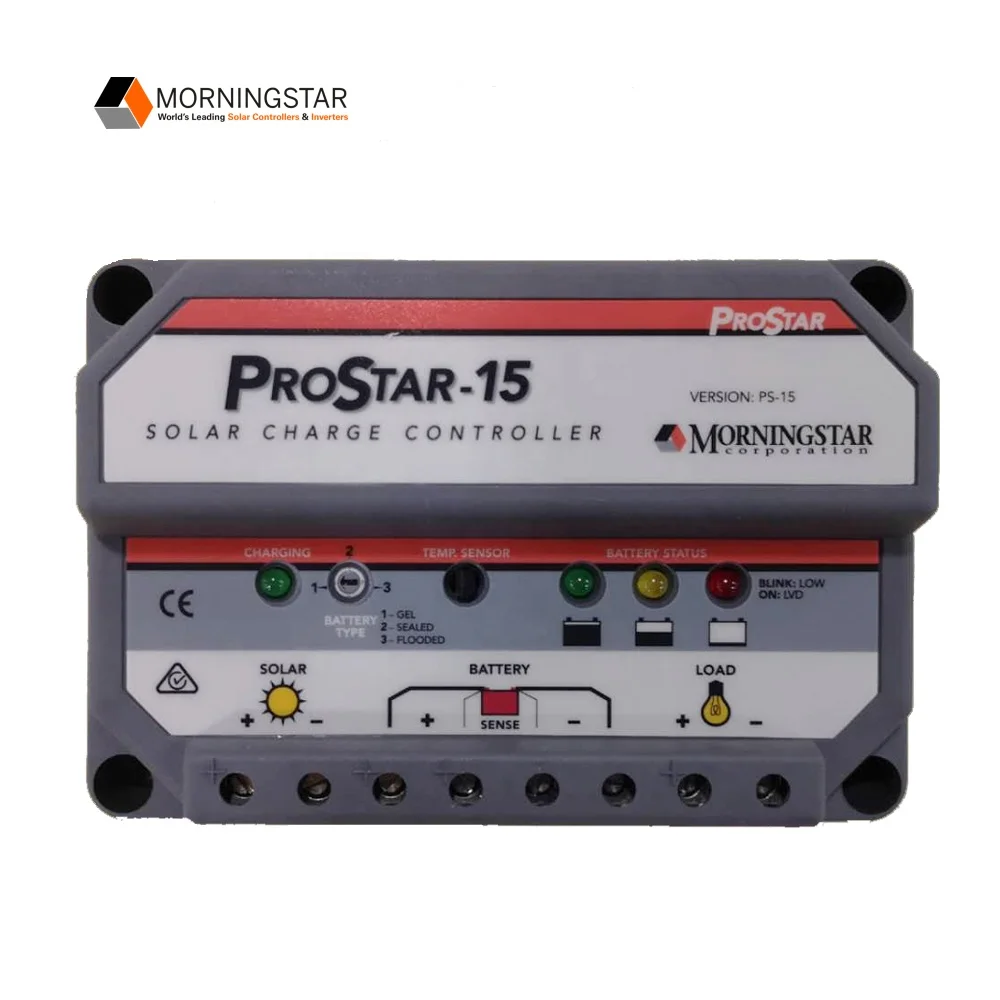 

Morningstar ProStar-15 PV Solar Charge Controllers