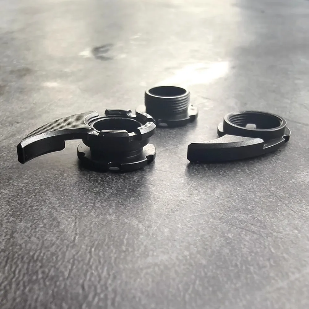 Цельная быстрооткрытая быстросъемная пряжка из алюминиевого сплава черного