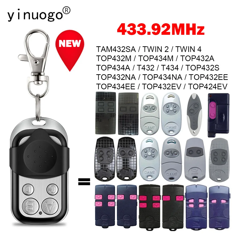 Для CAME TOP 432 NA EE EV M A S 434NA 434EE 434EV 434M 434A Пульт дистанционного управления для гаража 433,92 МГц с фиксированным кодом CAME TAM432SA T432 T434 TWIN 2 4