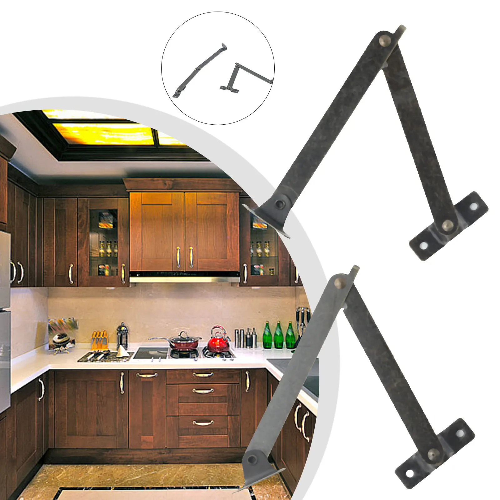 Опора для деревянной коробки штатив серебро 195 мм 2 шт. 40 черный угол подвижная