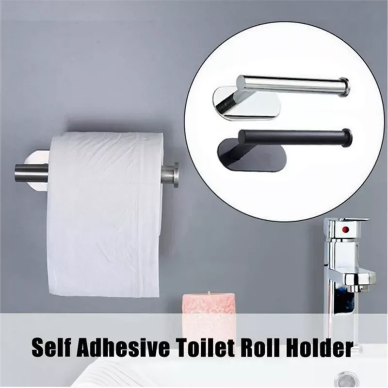 

NEW2023 Toilet Paper Roll Holder 304 Stainless Steel Wall Mounted Tissue Towel Bath Ball Holder Rack for Kitchen Bathroom