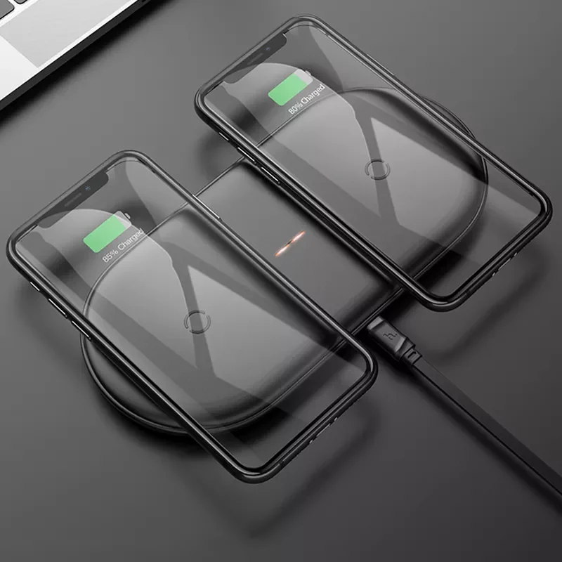 

NEW2023 Fast Dual 2in1 Wireless Charger Pad for Airpods Pro X XR XS 11 Pro Max S10 QI Induction Charging