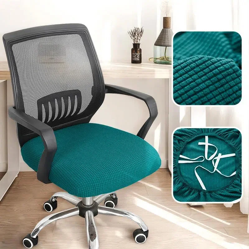 

Office Seat Cover Thickened Simple Chair Cover Elastic Home Stool Cover Fabric General Computer Swivel Chair Cover Home Decor