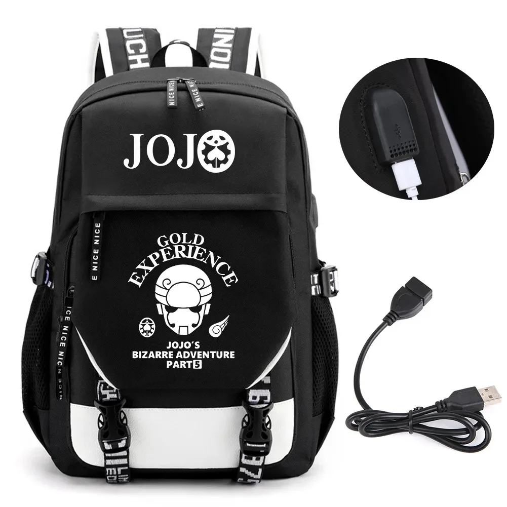 Аниме JOJO Jonathan Joes Killer Golden Experience Рюкзак Школьные сумки Mochila Дорожная сумка с