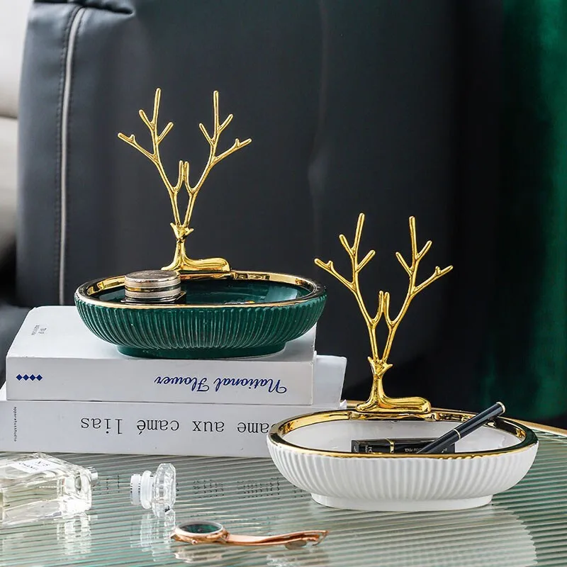 

Креативное украшение в виде оленя, Скандинавская дверь в современный роскошный креативный шкаф для обуви, поднос для ключей.