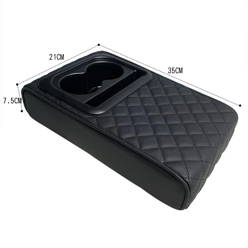 Автомобильная центральная консоль подлокотник Подушка с 2 держателями для чашек