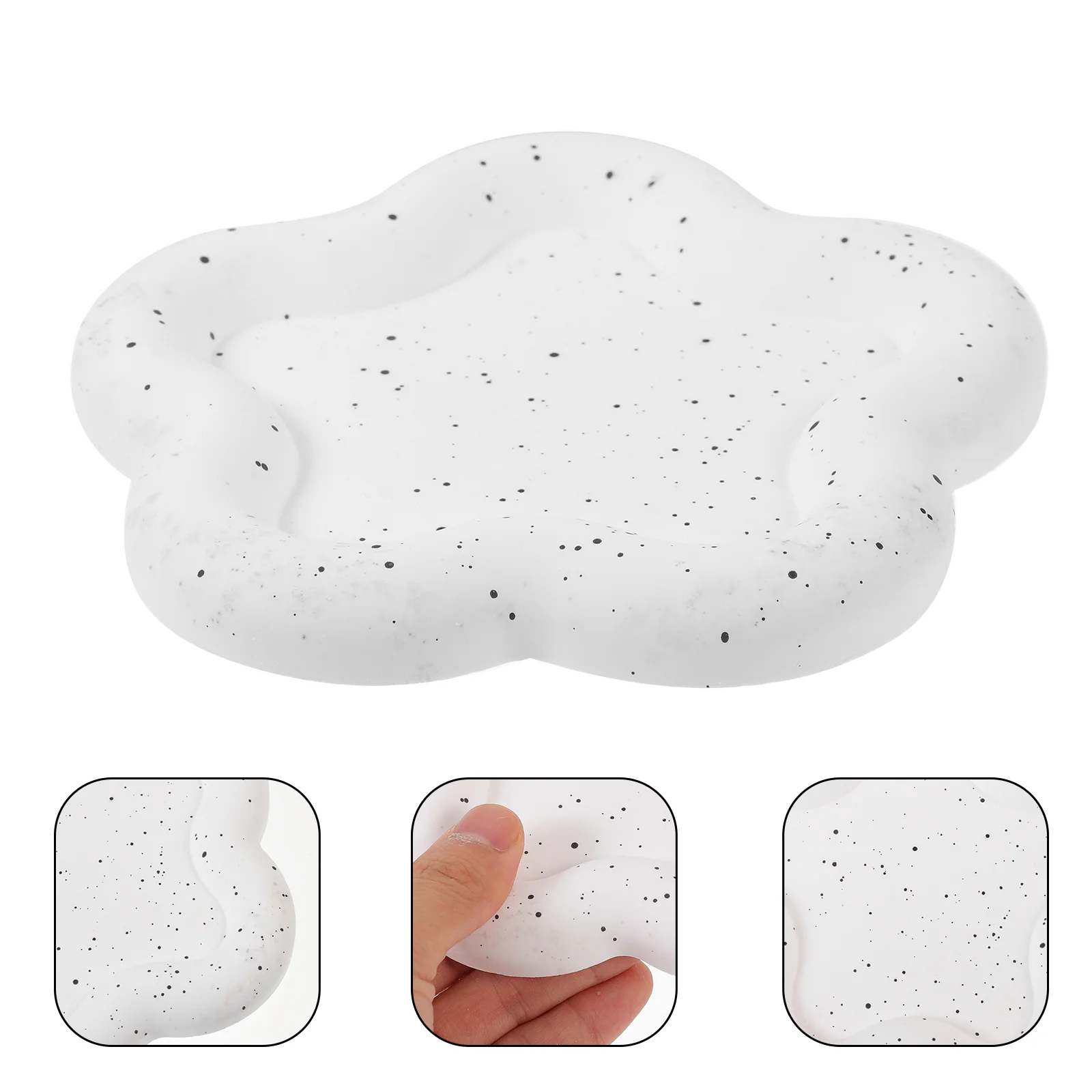 

Jewelry Storage Tray Home Decor Plate Trinkets Bedroom Earring Dish Plaster Simple Shape Decorative
