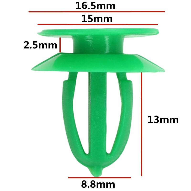 

20 шт. для 9 мм отверстия, автоматическая отделка дверной панели, фиксатор, нейлоновые зажимы, фиксатор, автоматический крепеж, заклепки 13252119 D258