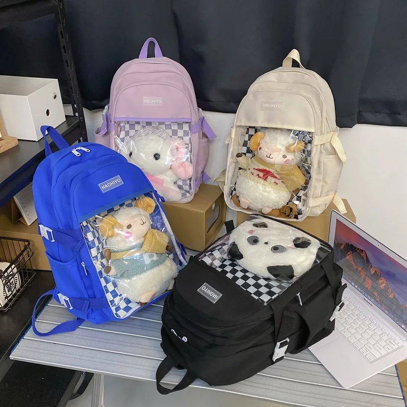 

New Cartoon Nylon Backpack Children Fashoin Cartoon Bear Schoolbag Boys and Girls Colleague Casual Travel Bag BG143