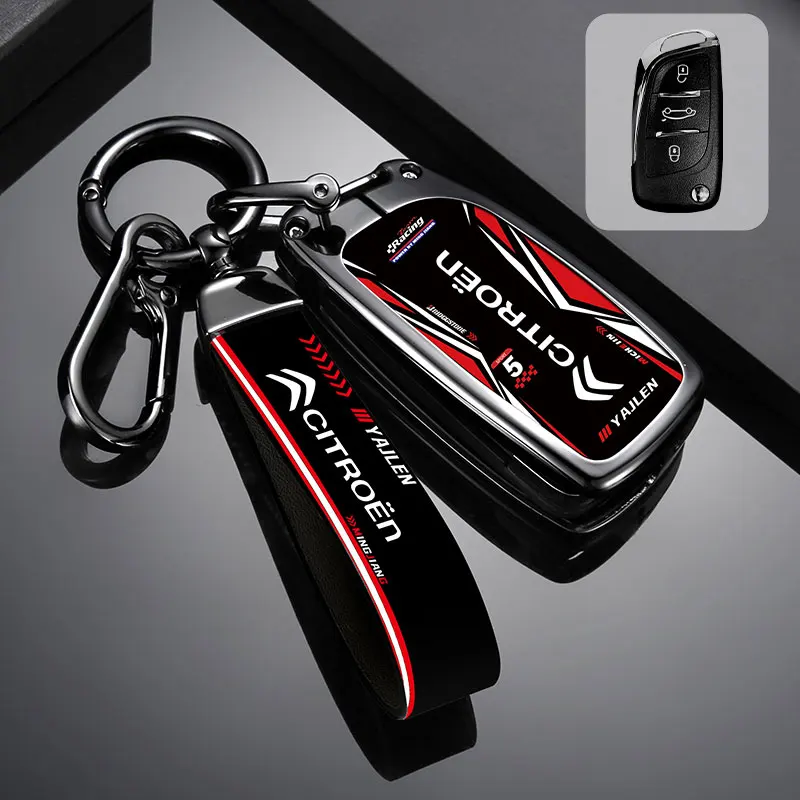 Кожаный чехол для ключей из цинкового сплава для Citroen C1 C2 C3 C4 C5 C6 C4L Berlingo Picasso Jumpy Nemo VTS Xsara Aircross Sega C5X