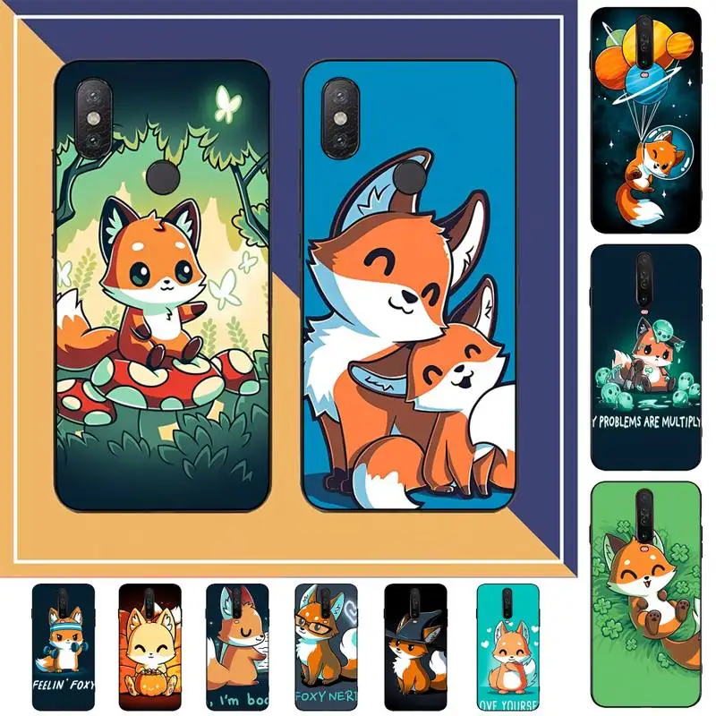 

Cartoon Animal Fox Phone Case for Redmi Note 8 7 9 4 6 pro max T X 5A 3 10 lite pro