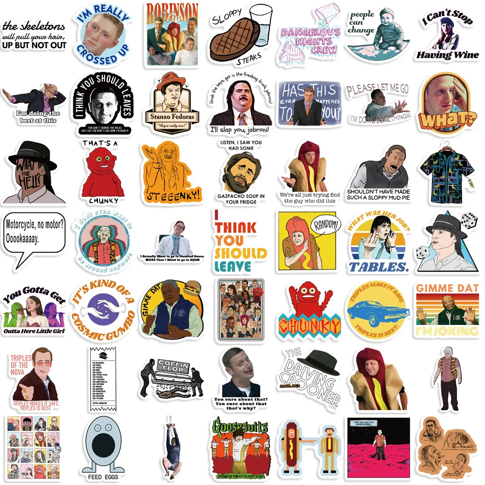 50 Шт. Водонепроницаемые Наклейки Для ТВ-шоу Телефонов Ноутбуков Чемоданов